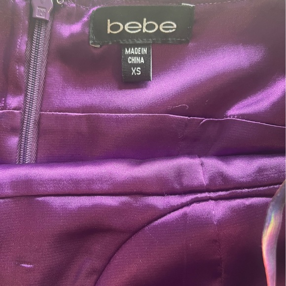 Bebe Silk Print Spaghetti Strap Mini Dress Size XS - Picture 7 of 7